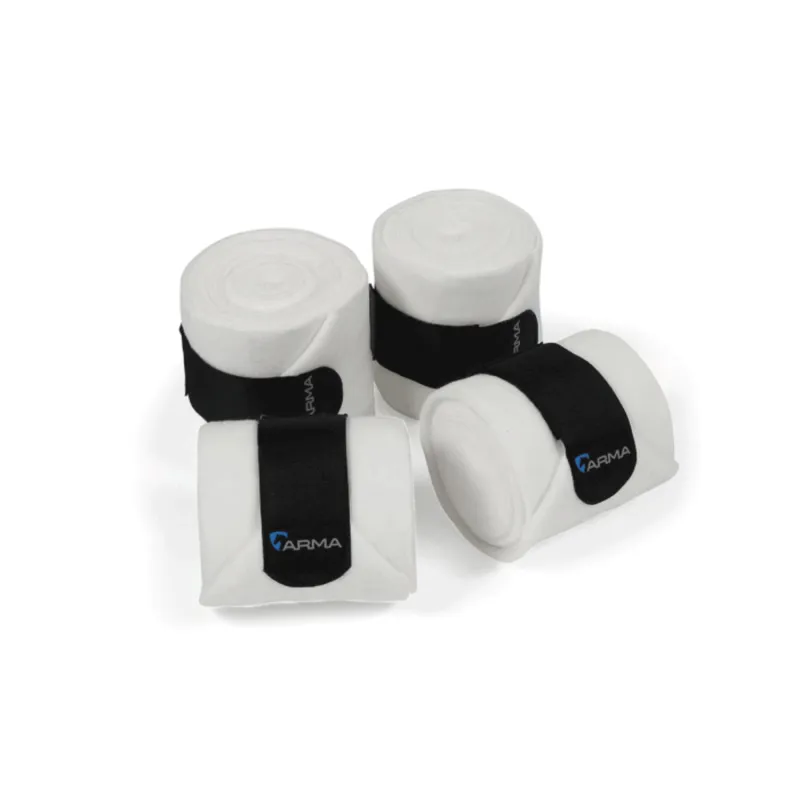 Shires Arma Fleece Bandages - White